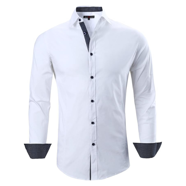 Alex Vando Men's Regular Fit Stretch Button-Down Dress Shirt