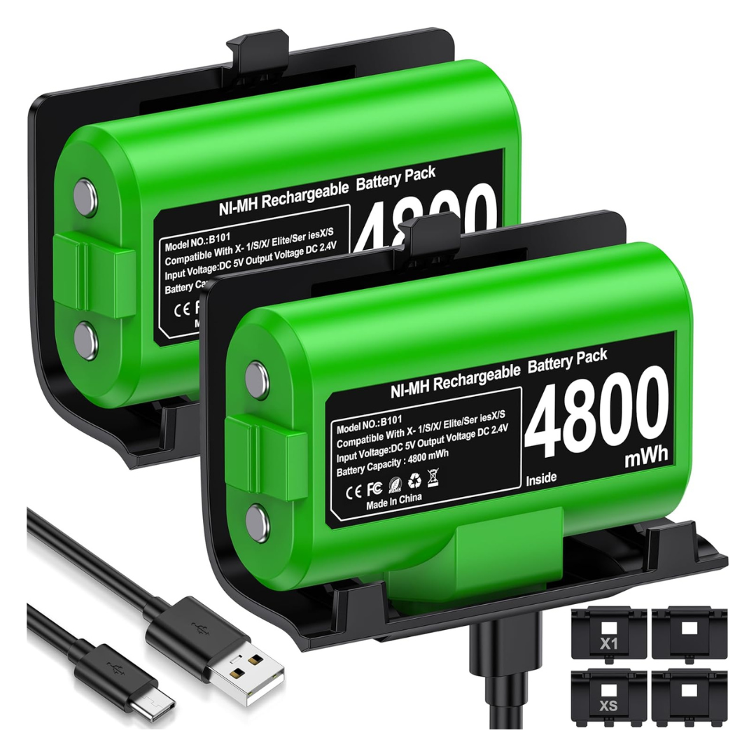 2-Pack Svetaecho Rechargeable Xbox Controller Battery Pack