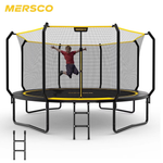 14' Outdoor Jumping Trampoline With Enclosure Net & Ladder