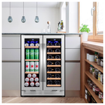 Nipus 24" Dual Zone 21 Bottles & 60 Cans Wine & Beverage Refrigerator