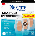 60-Count Nexcare Max Hold Waterproof Bandages