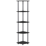 Furinno TURN-N-TUBE Wood 5-Tier Corner Display Rack