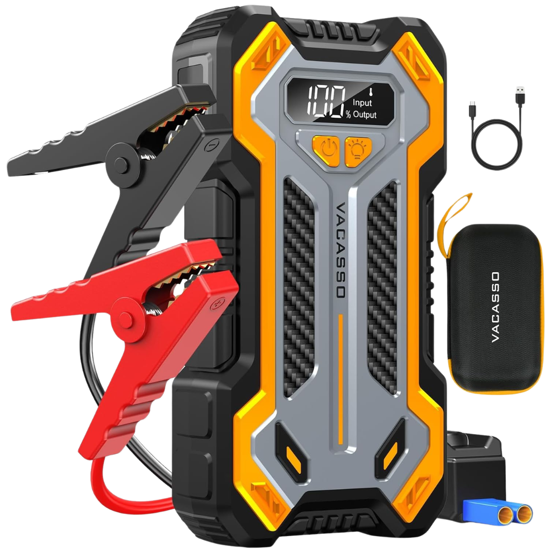5000A Car Battery Jump Starter For Up To 10L Gas And 8L Diesel Engines