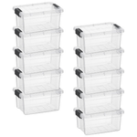 10-Pack Superio 1.85qt Clear Storage Box With Lid
