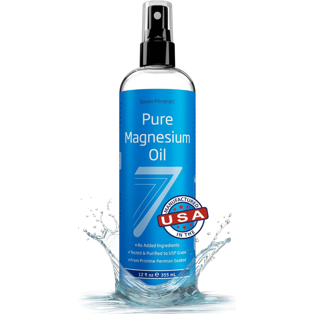 12-Oz Seven Minerals Pure Magnesium Oil Spray For Muscle Pain & Cramps