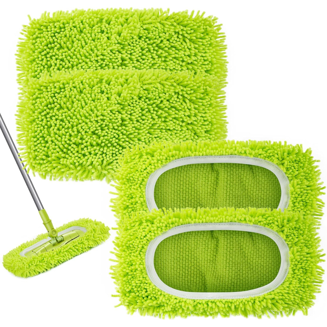 4-Piece Microfiber Reusable Replacement Mop Pads