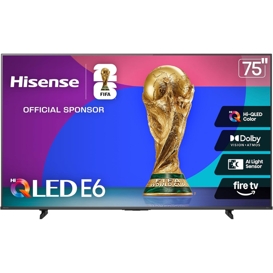 75" Hisense 75E6QF E6 Cinema Series 4K Ultra HDR Smart QLED Fire TV