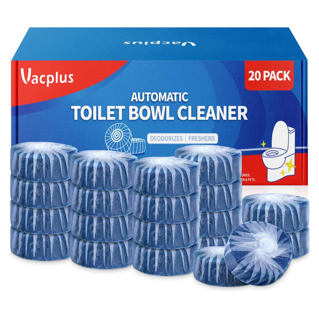 20-Pack Vacplus Long-Lasting Toilet Cleaner Tablets