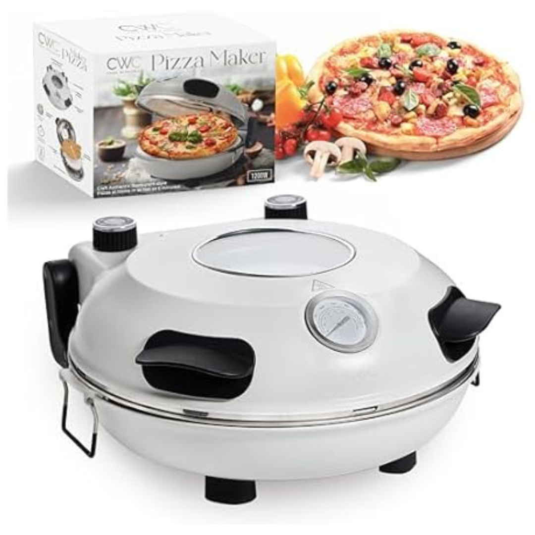 12" Electric Countertop Pizza Oven With Ceramic Stone