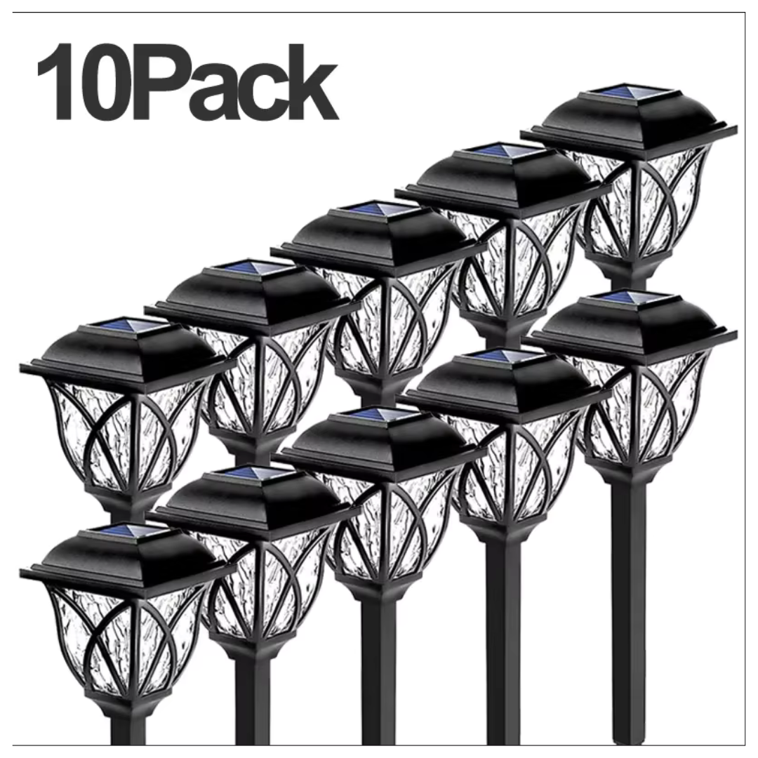 4-Pack Solar Outdoor LED Pathway Lights