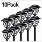 4-Pack Solar Outdoor LED Pathway Lights