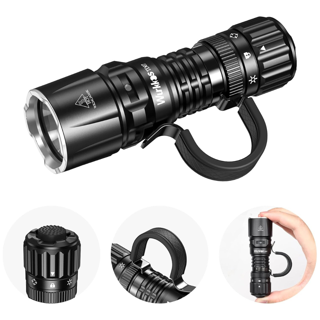 USB-C Rechargeable TD07 LED Tactical Flashlight W/ 1300 Lumen