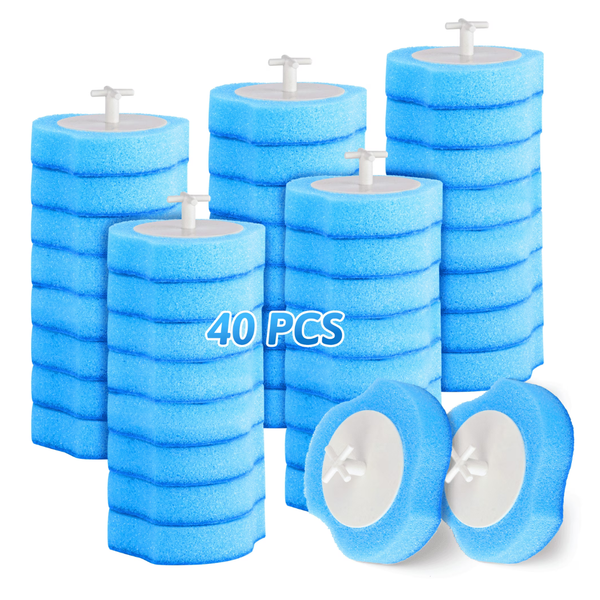 40-Piece Disposable Toilet Brush Refills Head