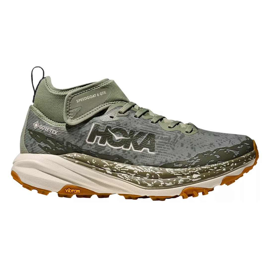 HOKA Speedgoat 6 Mid GTX Men's Trail Running Shoes (Sea Moss / Oat Milk)