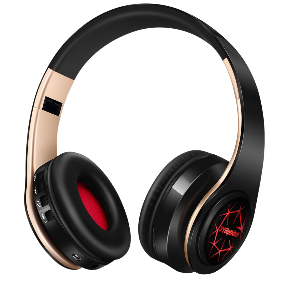 Over-Ear Wireless Stereo Headset With LED Lights