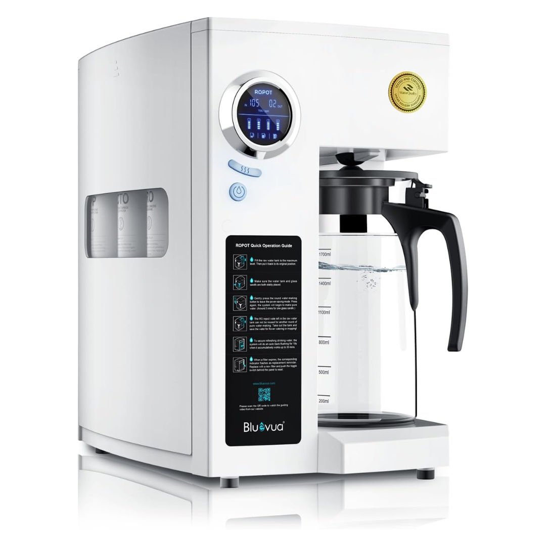 Bluevua Reverse Osmosis System Countertop Water Filter (RO100ROPOT)