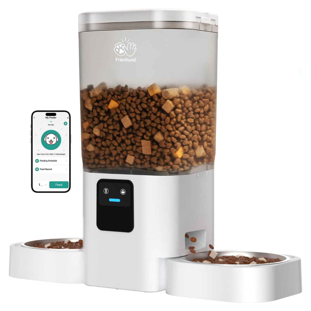 Frienhund 7L Dual Pet Automatic Feeder With 5G WiFi & Slow Feed Design