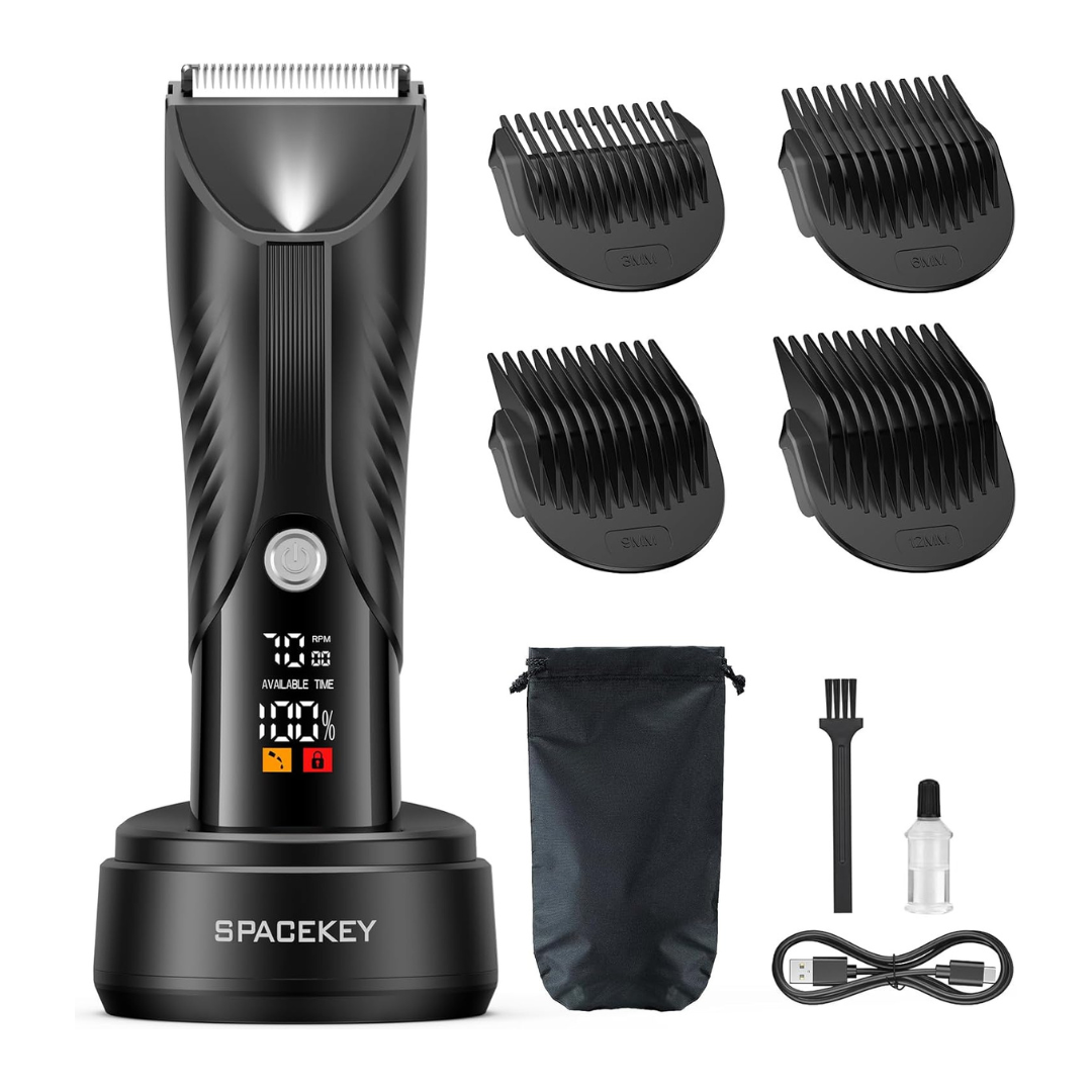 Men's Waterproof Rechargeable Wet/Dry Electric Body Hair Trimmer