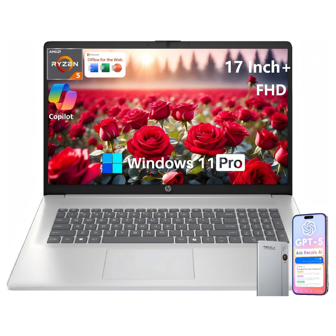 HP 17.3" FHD Laptop (Ryzen 5 7430U / 20GB RAM / 512GB SSD)