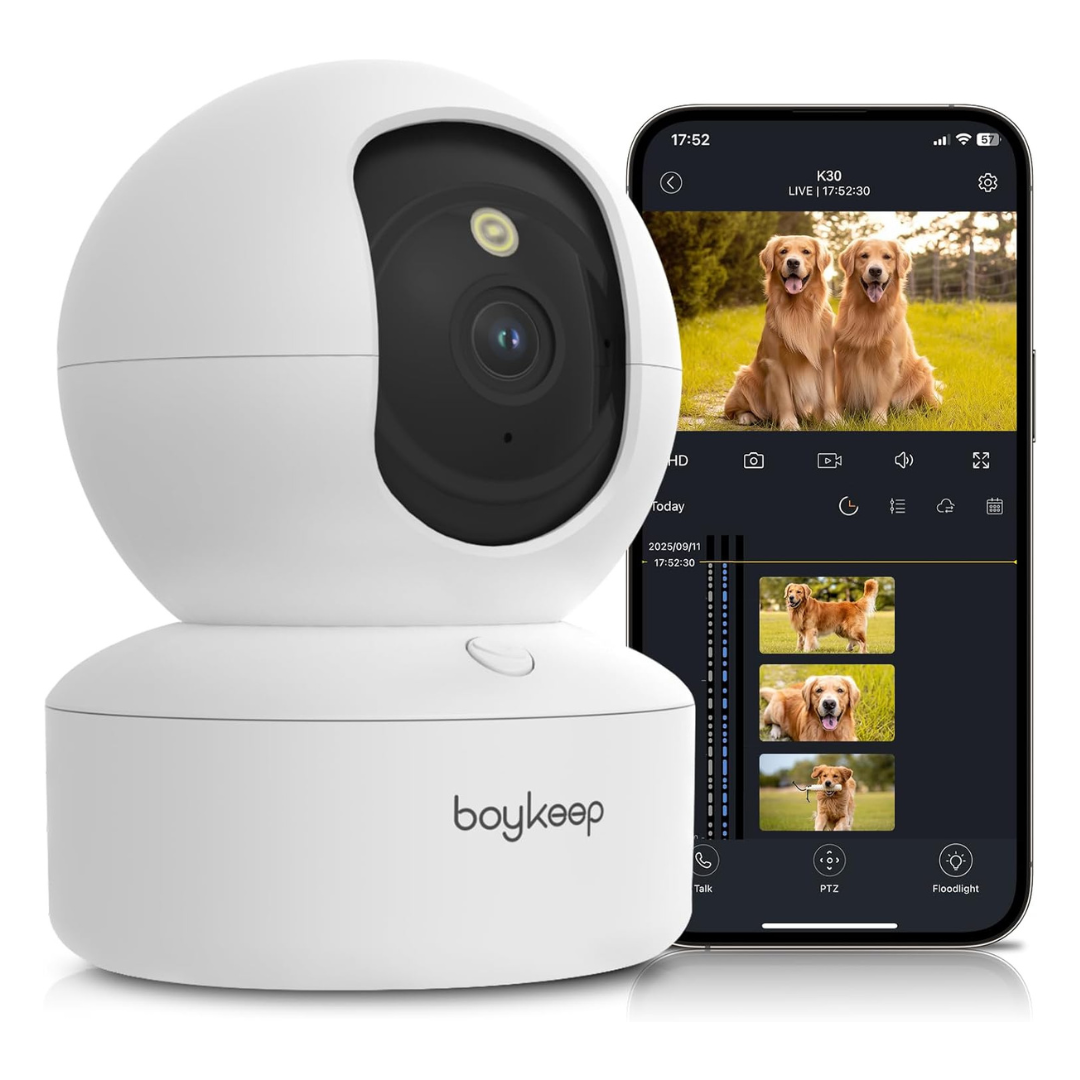 BoyKeep 2K 5G/2.4GHz WiFi Motion Tracking Indoor Security Camera