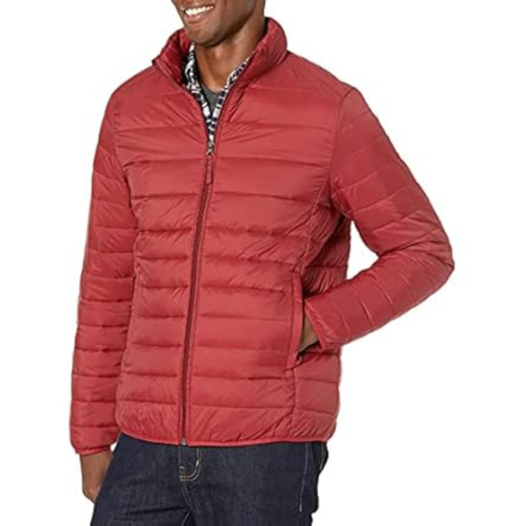 Amazon Essentials Men's Packable Lightweight Puffer Jacket
