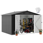 DWVO 10' X 8' Outdoor Storage Shed With Lockable Doors & Ventilation