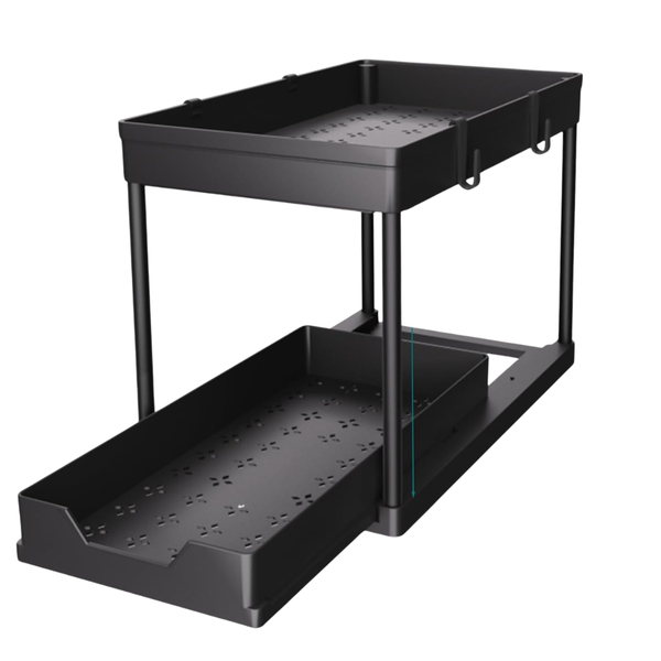 2-Pack DEKAVA 2-Tier Sliding Cabinet Under Sink Organizer