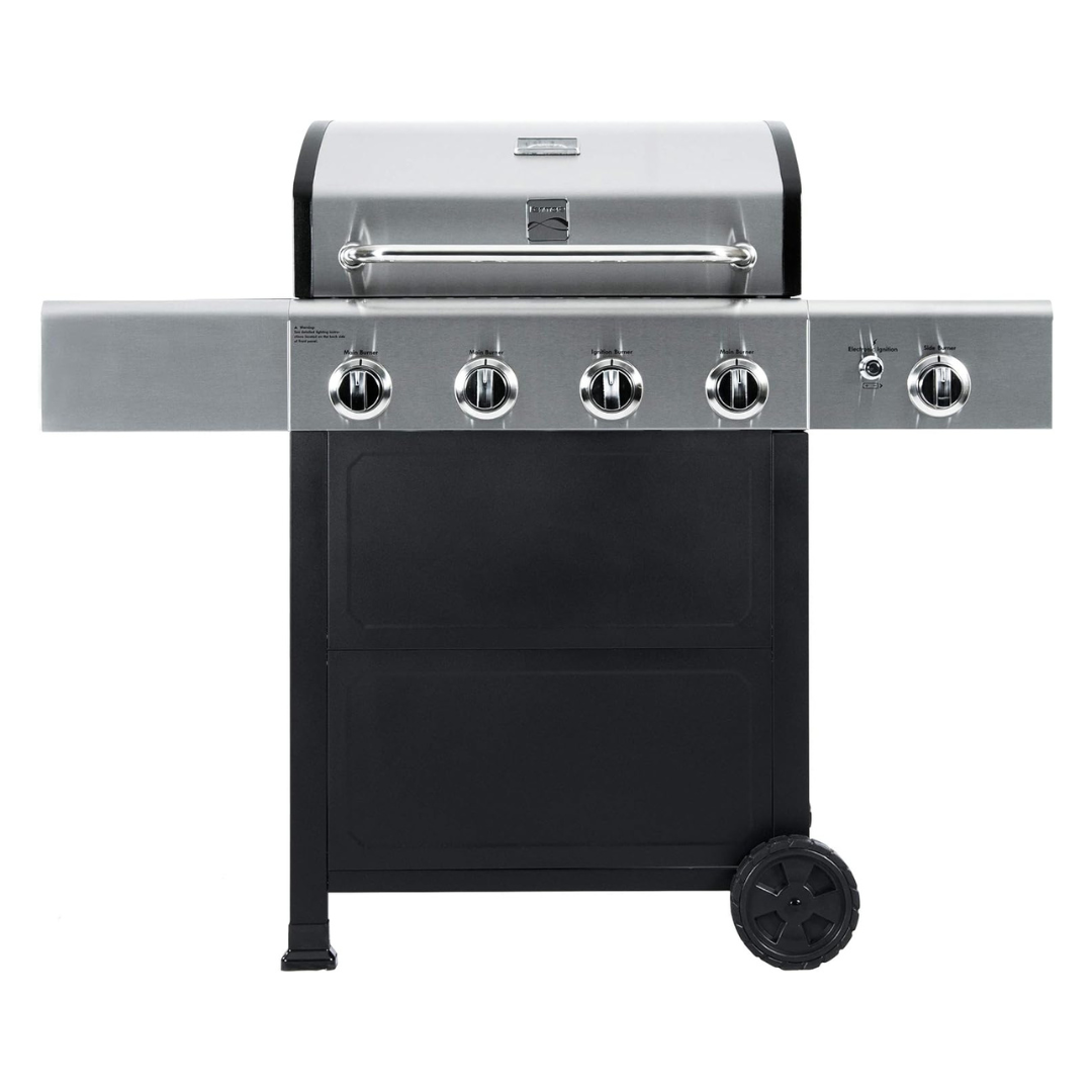 Kenmore 4-Burner Propane Gas Stainless Steel BBQ Grill With Side Burner