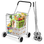 Foldable Heavy Duty Utility Cart With Large Wheels