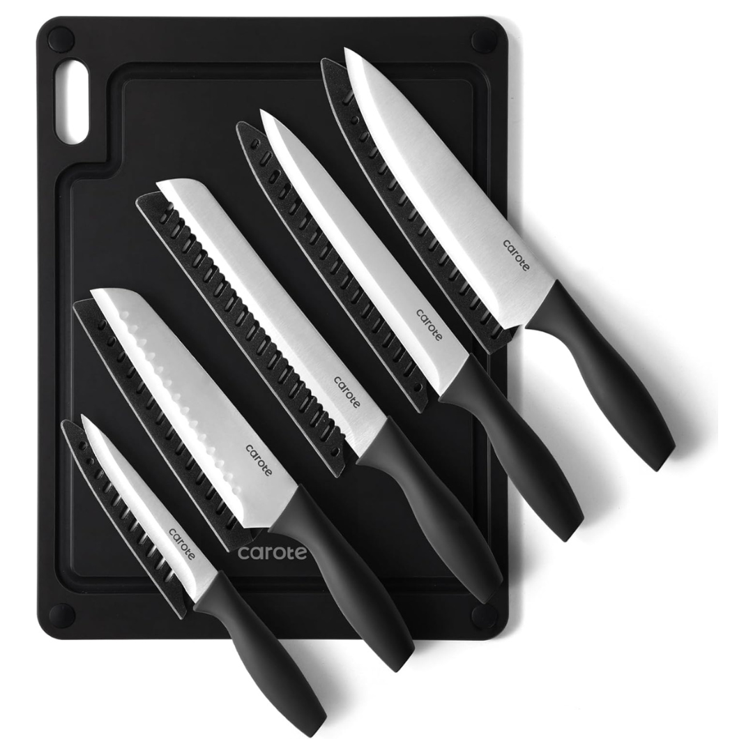 11-Piece Carote Rustproof Stainless Steel Kitchen Knives Set