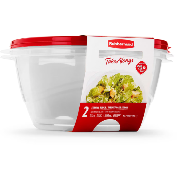 2-Count Rubbermaid TakeAlongs Serving Bowl Food Storage Containers