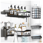 7-Pack Rustproof Stainless Steel Adhesive Shower Caddies