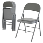6-Pack DUMOS Folding Chairs With Padded Cushion & Back