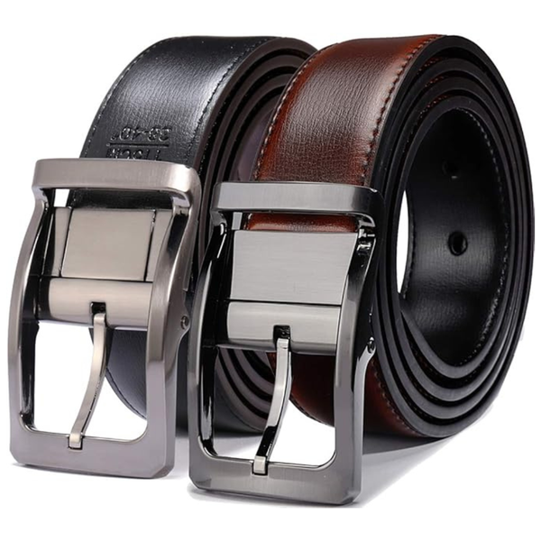 1.25" Reversible Leather Fashion Dress Belt