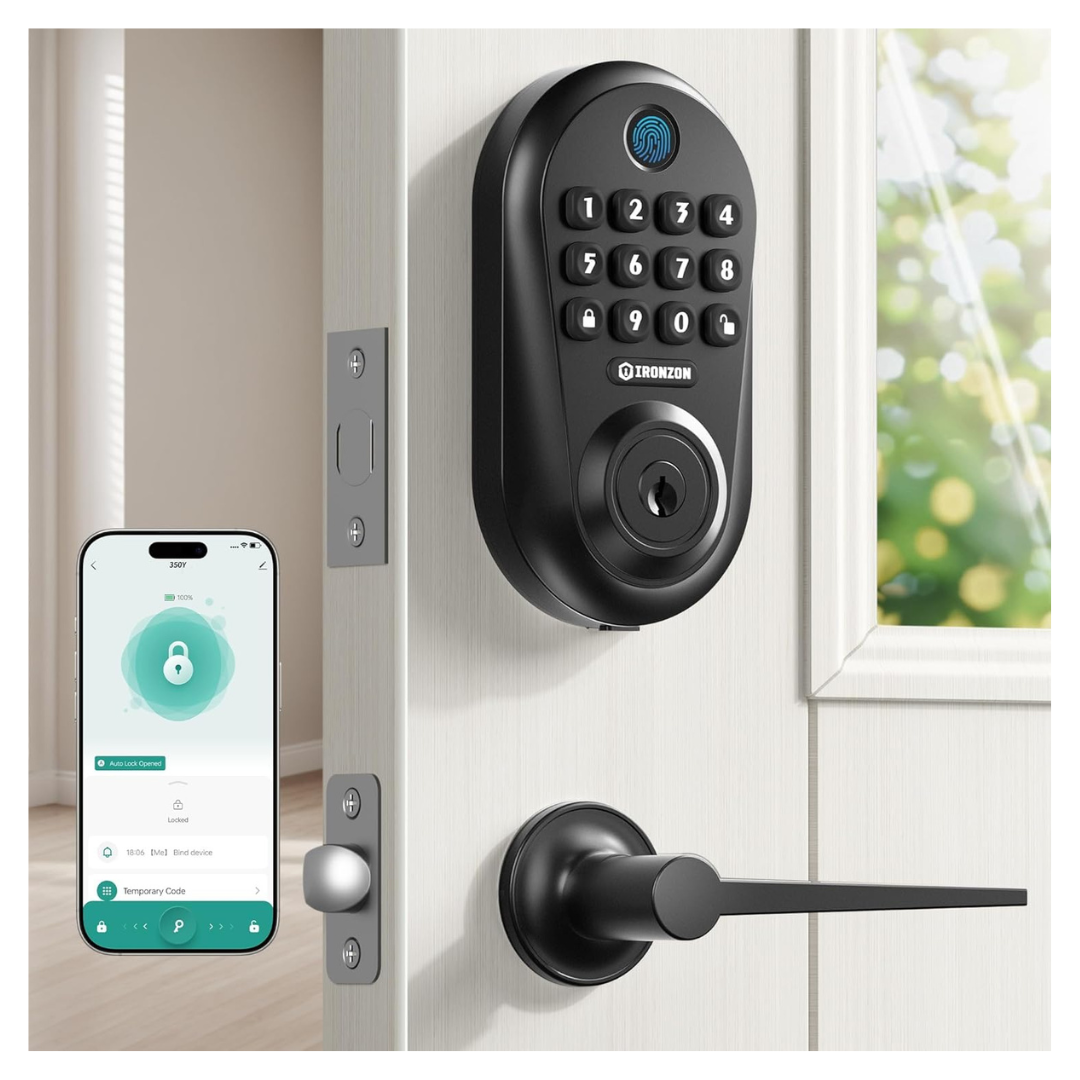 Ironzon 5-in-1 Keyless Entry Smart Door Lock With Handle Set