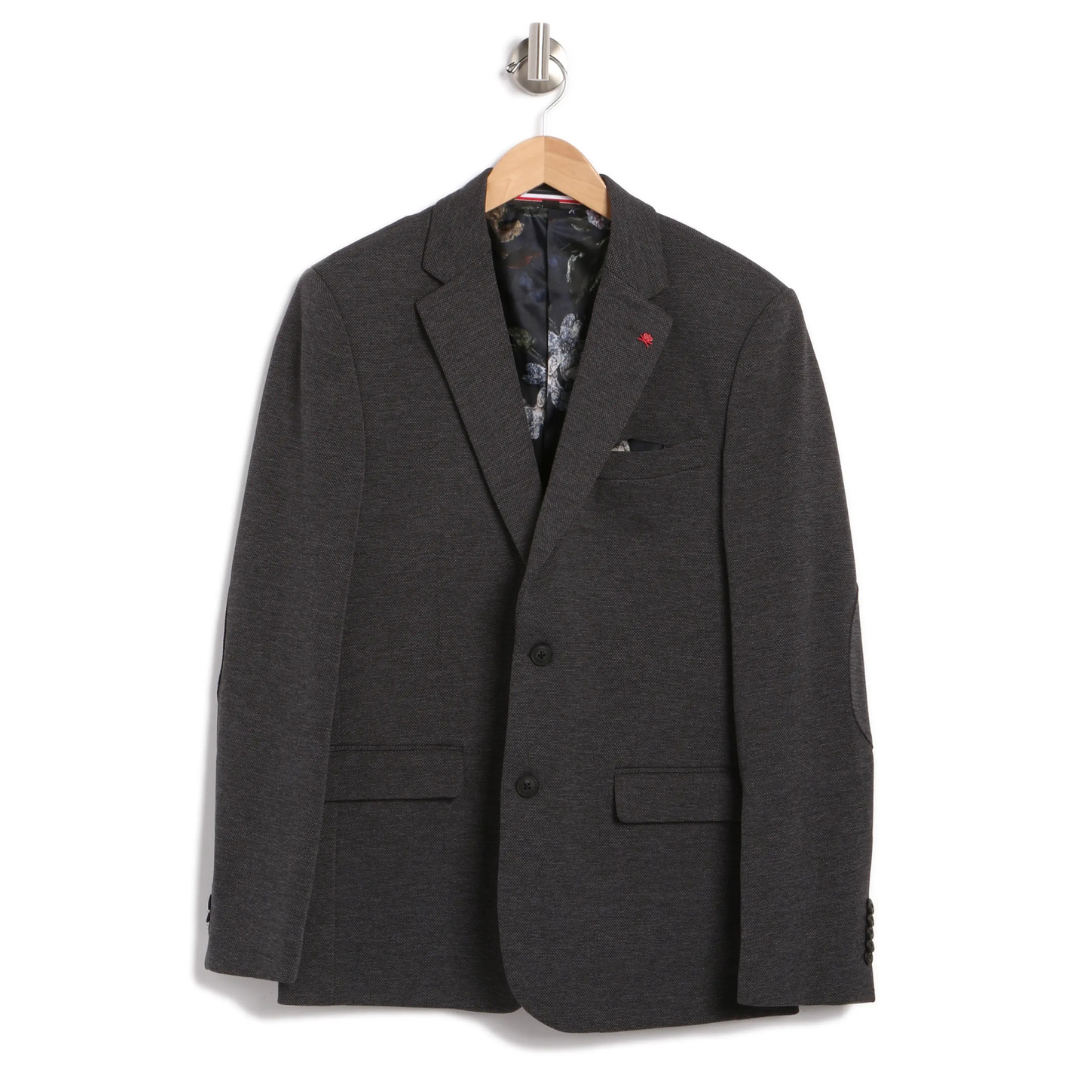 Soul Of London Men's Textured Notch Lapel Double Button Blazer