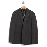Soul Of London Men's Textured Notch Lapel Double Button Blazer