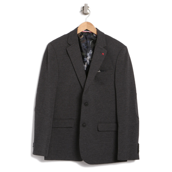 Soul Of London Men's Textured Notch Lapel Double Button Blazer