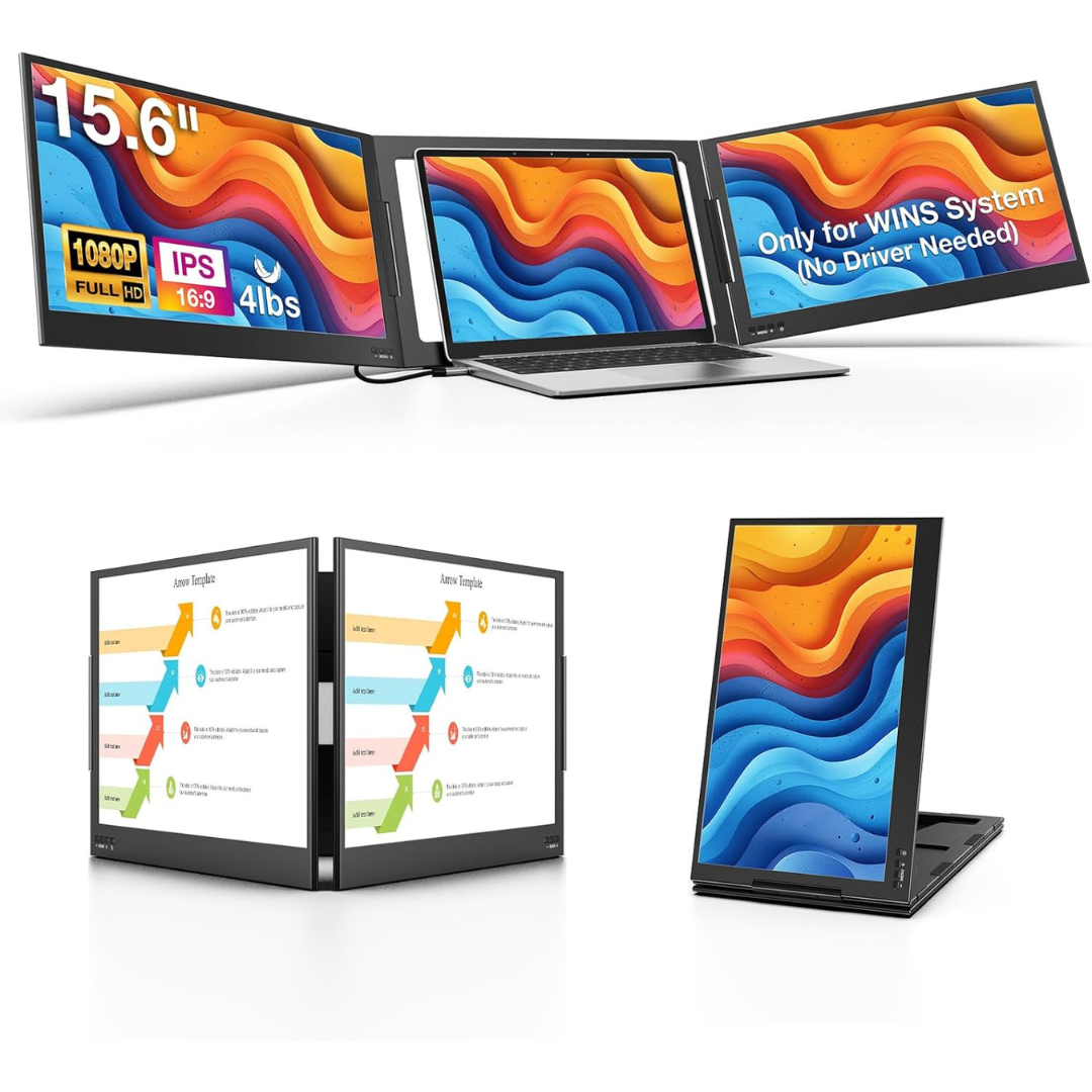 15.6" 1080P Triple Portable Monitor Extender