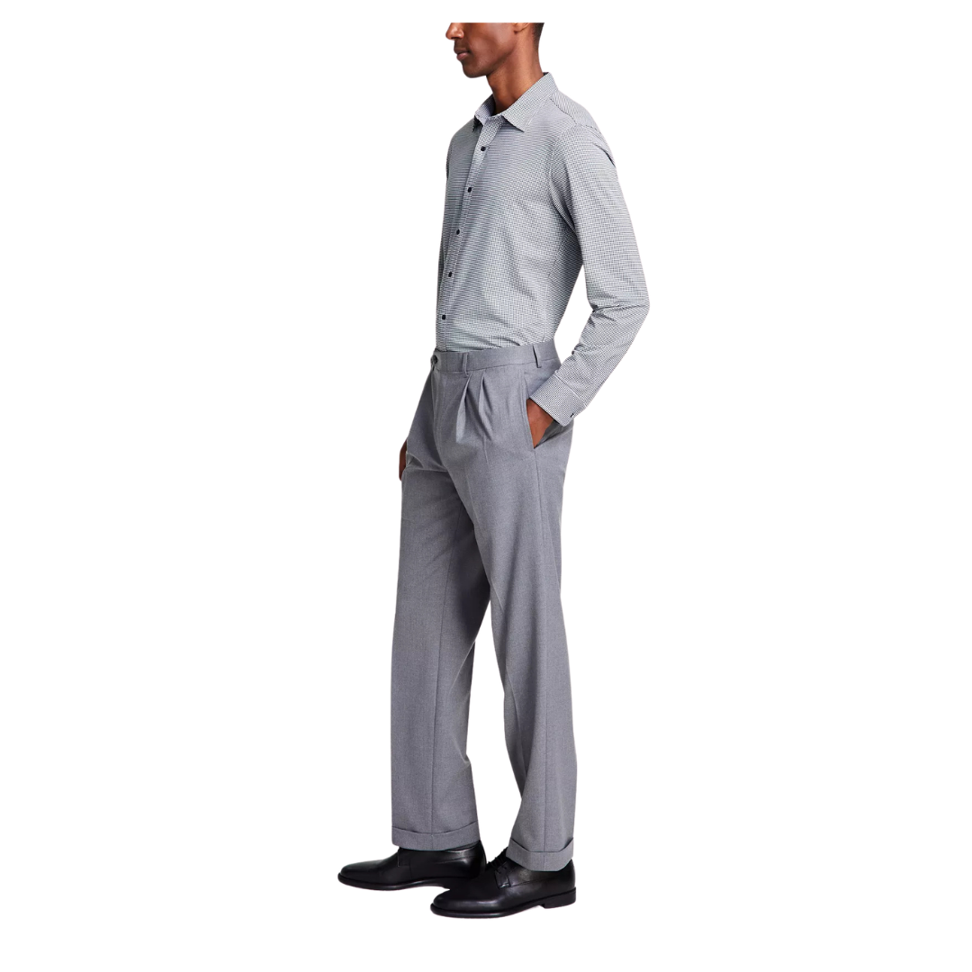 Michael Kors Men's Pleated Solid Classic Fit Pants