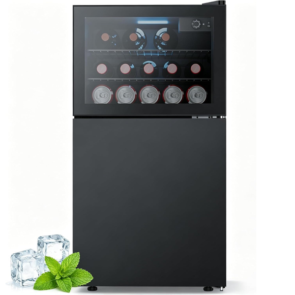 2.6 Cu.Ft Compact Beverage Refrigerator with Freezer