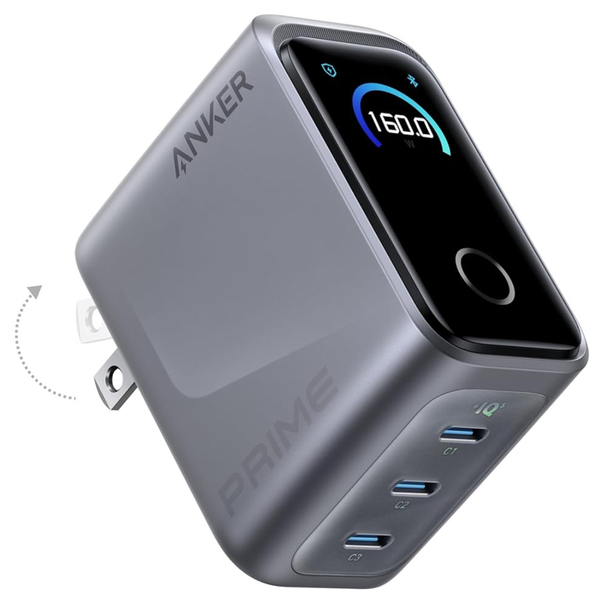 Anker 160W 3-Port Compact USB C GaN Charger Block