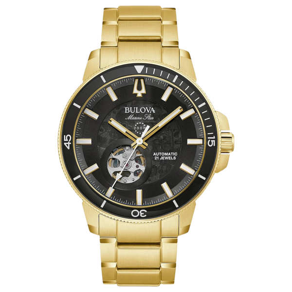 Bulova Men's Marine Star 'Series C' Automatic Gold Stainless Steel 3-Hand Watch