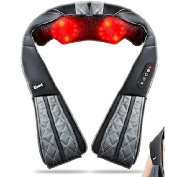 Rechargeable Neck Shoulder Deep 5D Tissue Shiatsu Massager with Heat