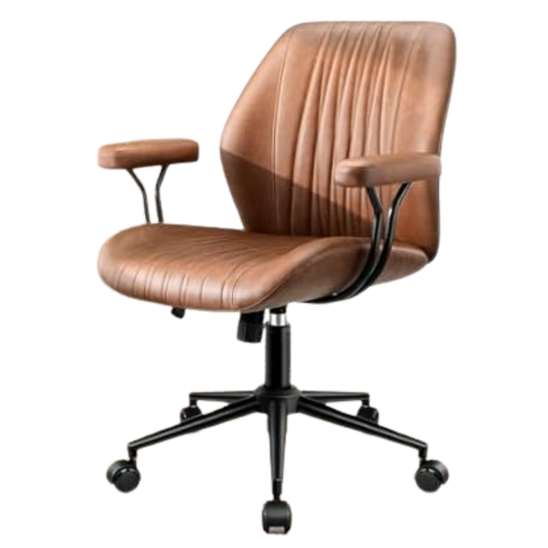 HeroSet Leather Office Chair with Removable Armrests
