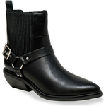 Chase And Chloe Women's Yareli Western Buckle Chelsea Boot