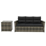 2-Piece WestinTrends Outdoor Three Seater Sofa w/Side Table (4 Colors)