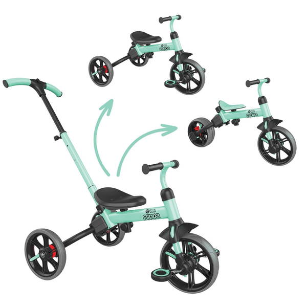 Yvolution Velo Flippa 4-in-1 Kids Tricycle to Balance Bike