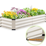 6' x 2' x 1' King Bird Galvanized Metal Raised Garden Bed