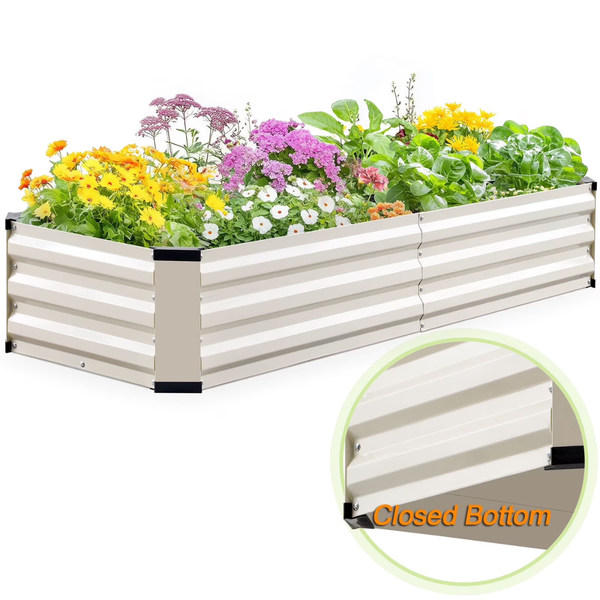 6' x 2' x 1' King Bird Galvanized Metal Raised Garden Bed